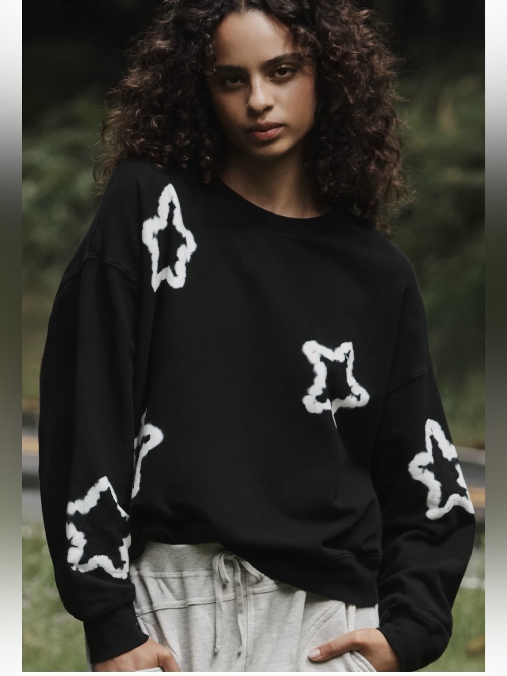 Anthropologie Electric & Rose sweatshirt. Star print design. Size small.